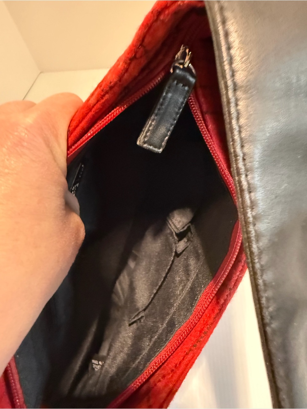 Red Plaid Shoulder Bag - Picture 5 of 6